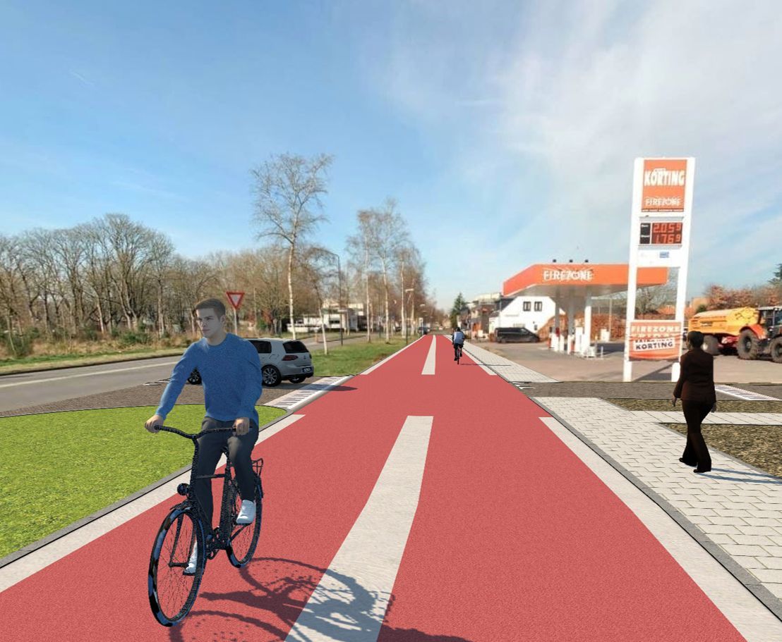 Afbeelding van toekomstige fietsstraat           