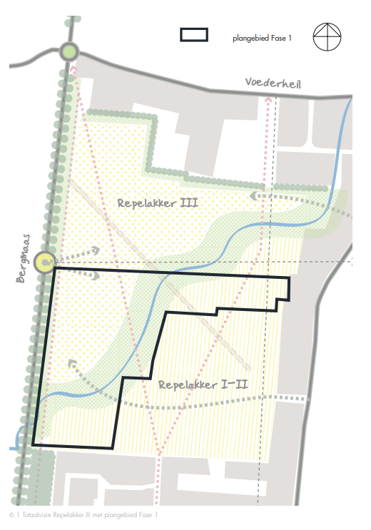 Plattegrond met locatie van projectgebied Repelakker 3